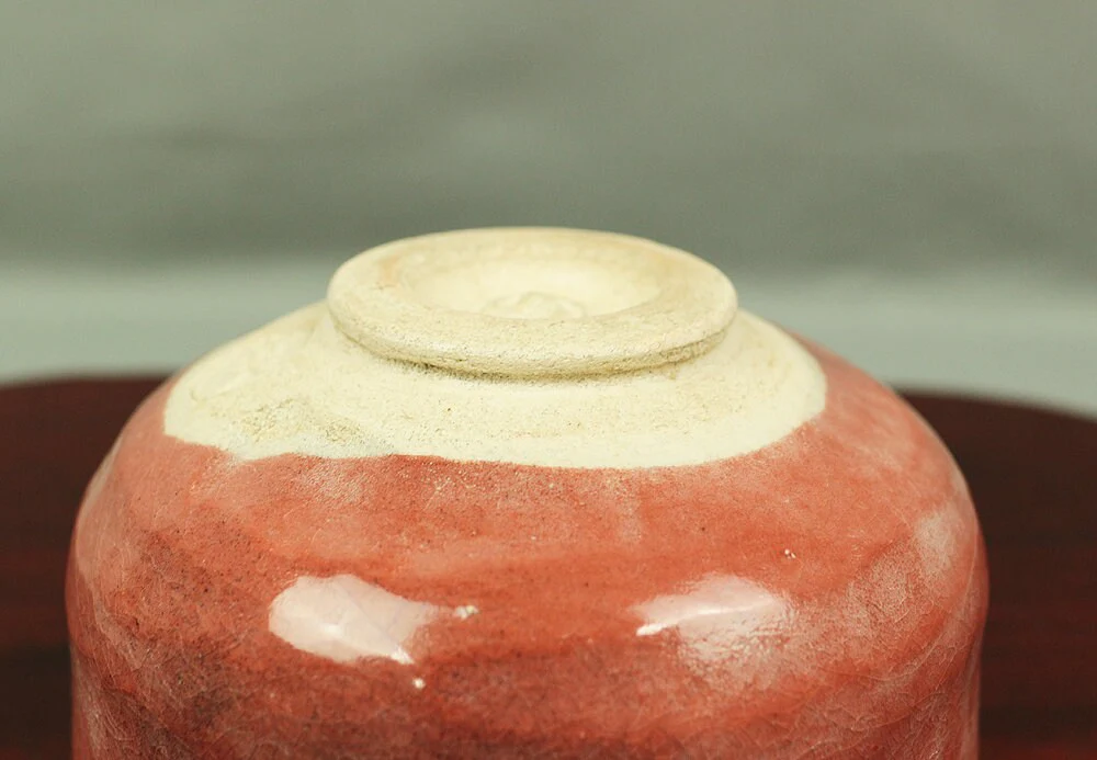 赤楽 AKARAKU Red Raku 楽入 SAKURA Cherry Tea Bowl Japanese Tea Ceremony Box V354 / Japan Cherry Blossom Traditional Kiln Craft Culture Pottery - Image 9