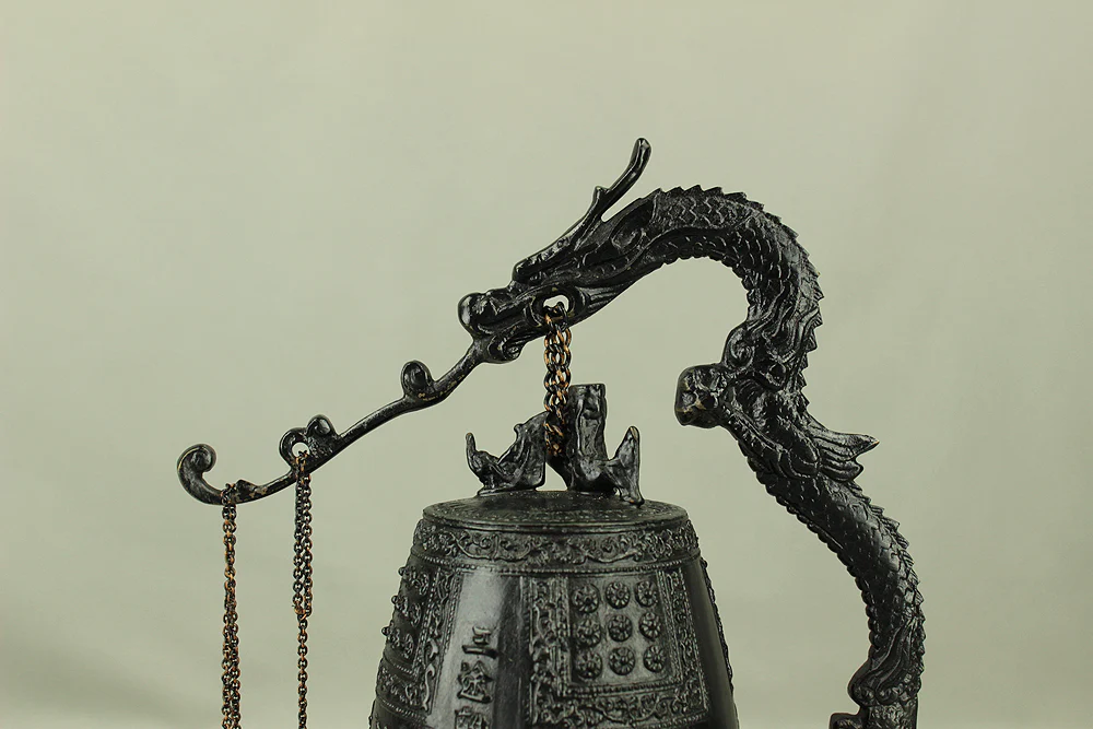 Bronze Bell Decorative Dragon Hanging Bell with Hammer 30cm 3.3kg with Box VA855 - Image 10