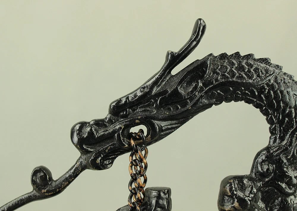 Bronze Bell Decorative Dragon Hanging Bell with Hammer 30cm 3.3kg with Box VA855 - Image 13