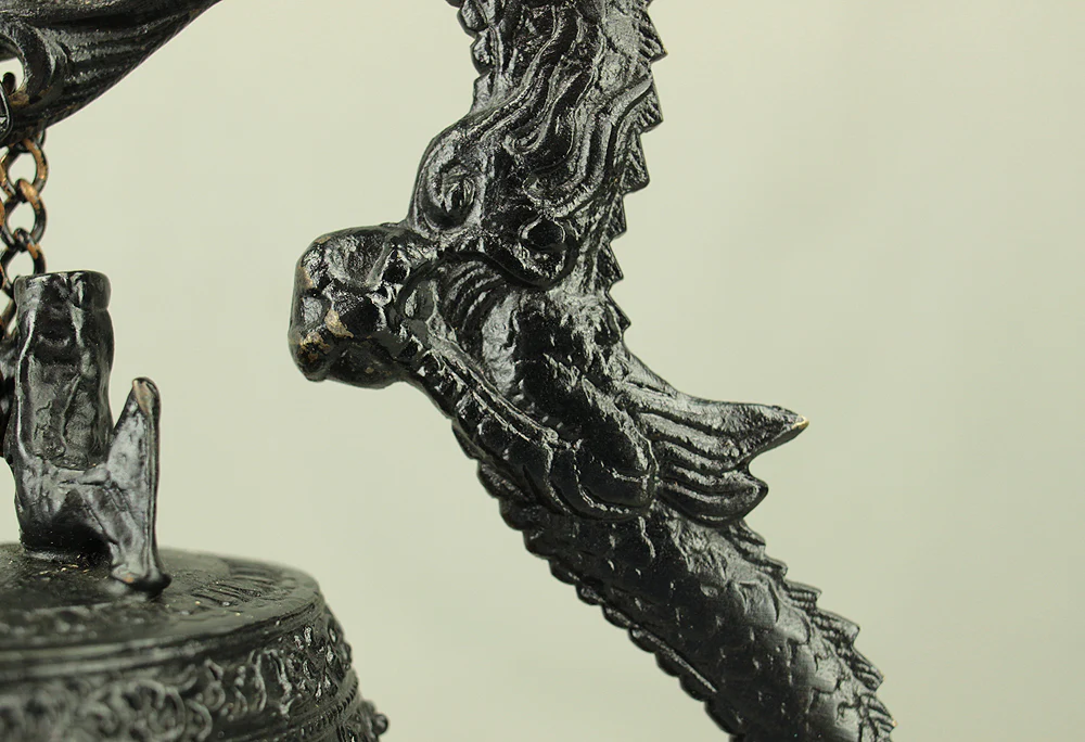 Bronze Bell Decorative Dragon Hanging Bell with Hammer 30cm 3.3kg with Box VA855 - Image 15