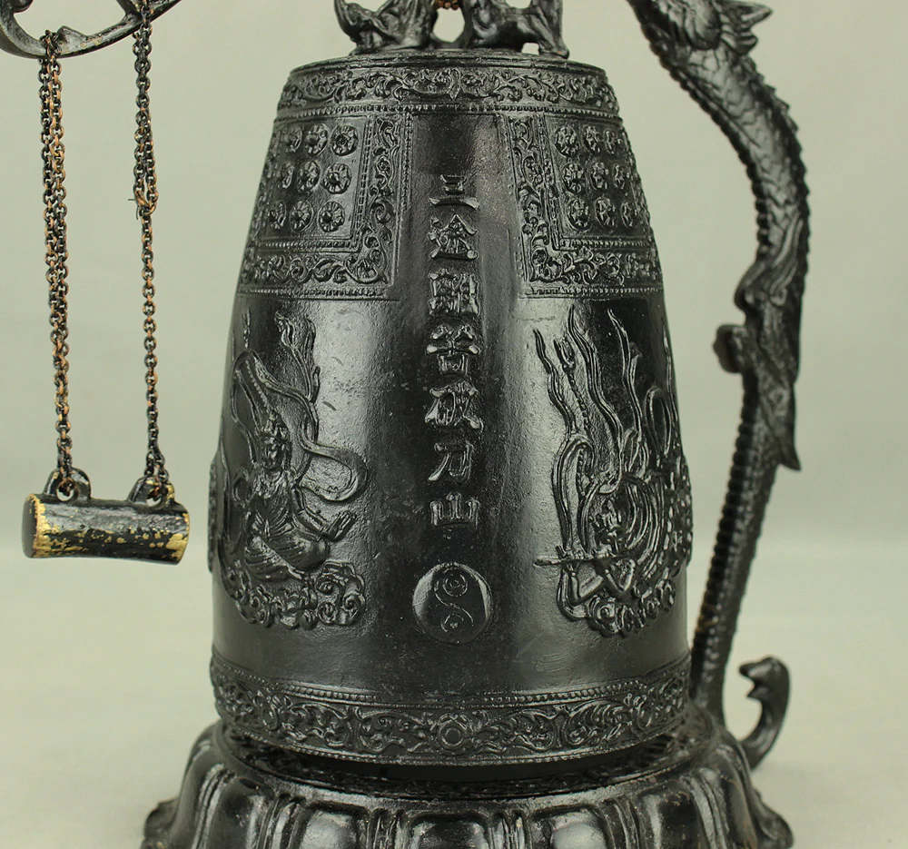 Bronze Bell Decorative Dragon Hanging Bell with Hammer 30cm 3.3kg with Box VA855 - Image 20