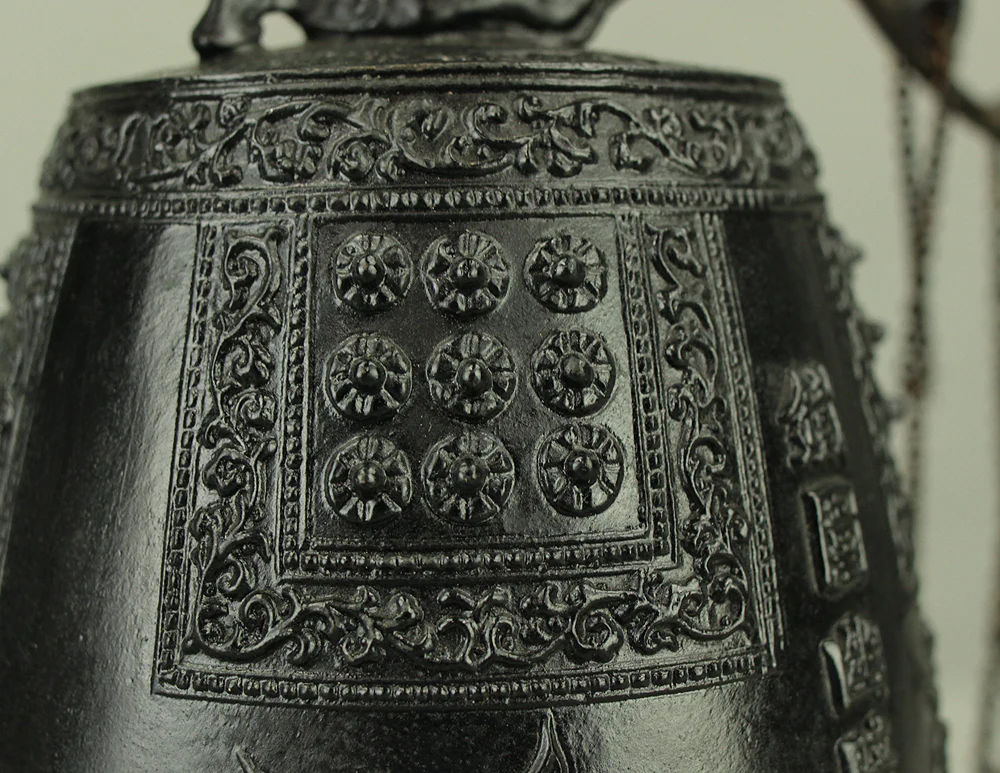 Bronze Bell Decorative Dragon Hanging Bell with Hammer 30cm 3.3kg with Box VA855 - Image 30