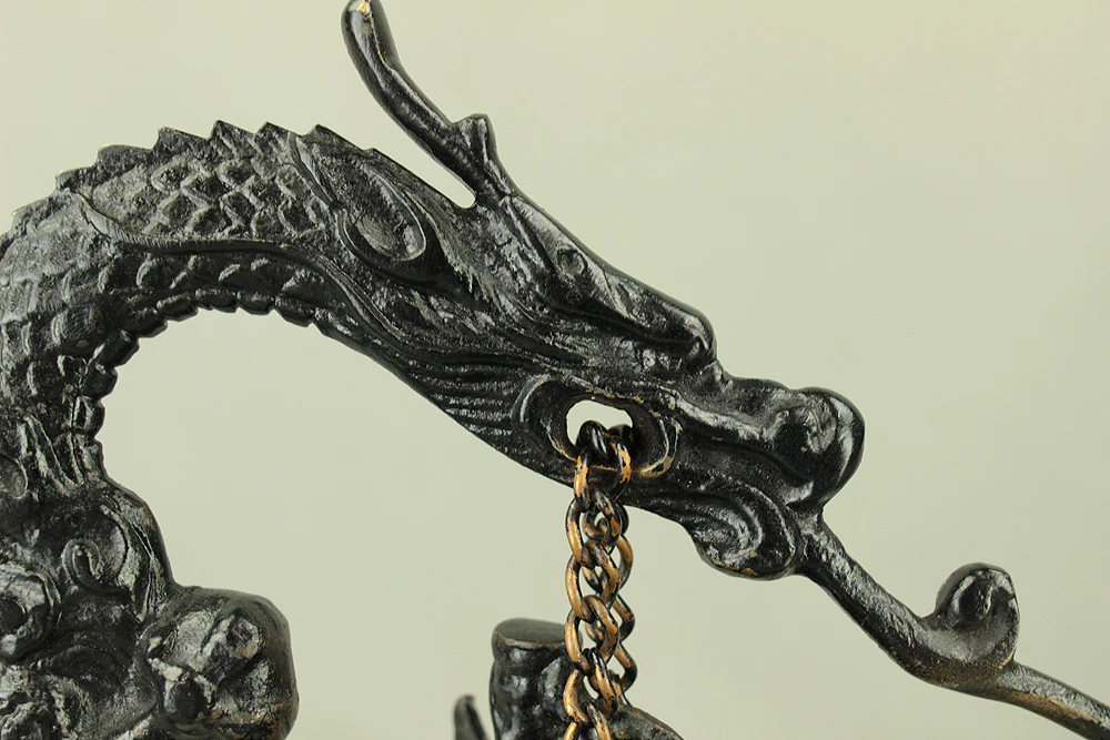 Bronze Bell Decorative Dragon Hanging Bell with Hammer 30cm 3.3kg with Box VA855 - Image 51