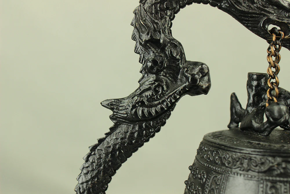 Bronze Bell Decorative Dragon Hanging Bell with Hammer 30cm 3.3kg with Box VA855 - Image 53