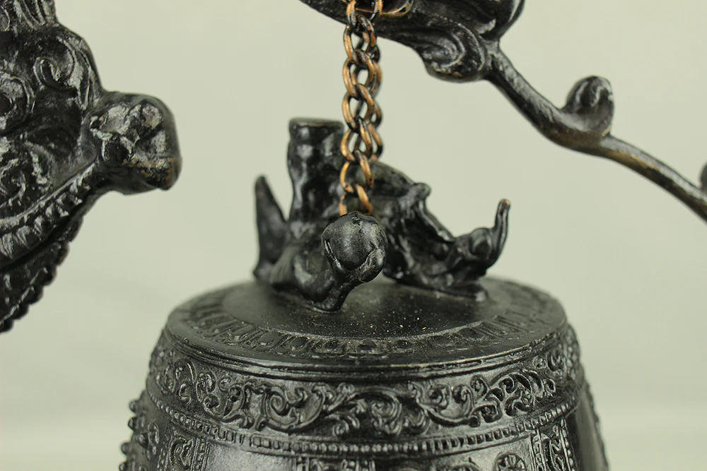 Bronze Bell Decorative Dragon Hanging Bell with Hammer 30cm 3.3kg with Box VA855 - Image 55