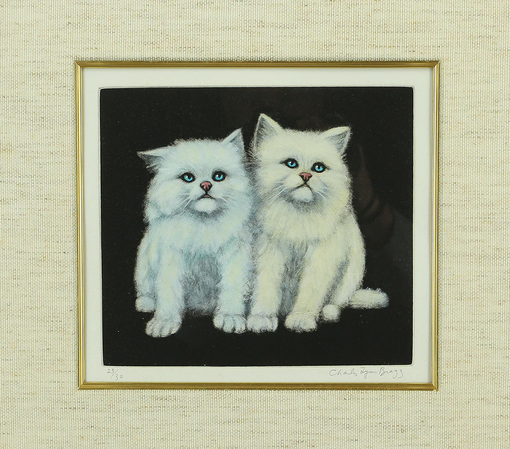 Charles Lynn Bragg (b1952) Framed Woodblock Print / "TWINS (DX)" Signed and numbered by the artist 23/30" NW240 - Image 3