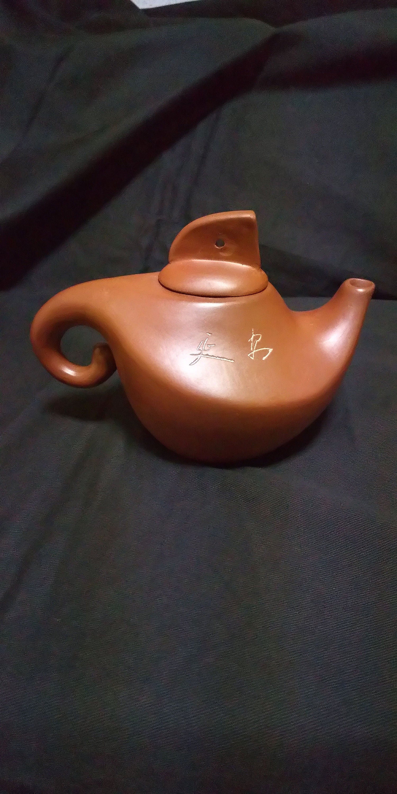 Chinese Antique Small SENCHA Teapot SHUDEI Unglazed reddish brown /  Break Rest Relax Oolong Tea Green Tea Decoct Tea time - Image 3