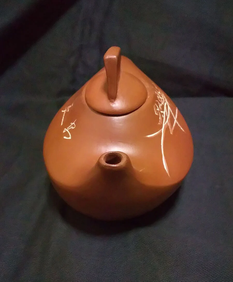 Chinese Antique Small SENCHA Teapot SHUDEI Unglazed reddish brown /  Break Rest Relax Oolong Tea Green Tea Decoct Tea time - Image 4