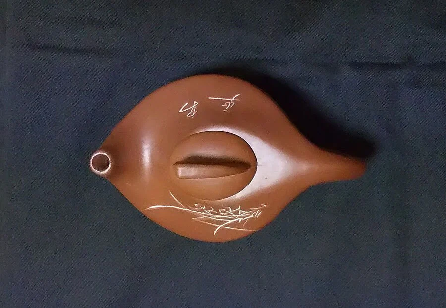 Chinese Antique Small SENCHA Teapot SHUDEI Unglazed reddish brown /  Break Rest Relax Oolong Tea Green Tea Decoct Tea time - Image 5