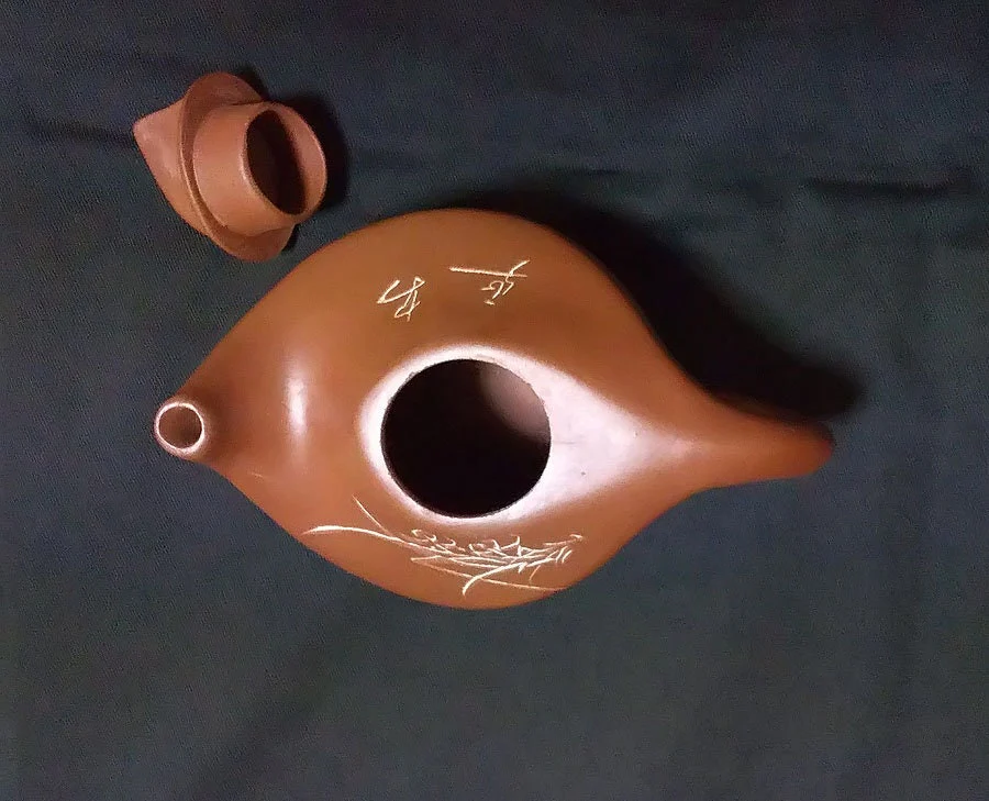 Chinese Antique Small SENCHA Teapot SHUDEI Unglazed reddish brown /  Break Rest Relax Oolong Tea Green Tea Decoct Tea time - Image 6