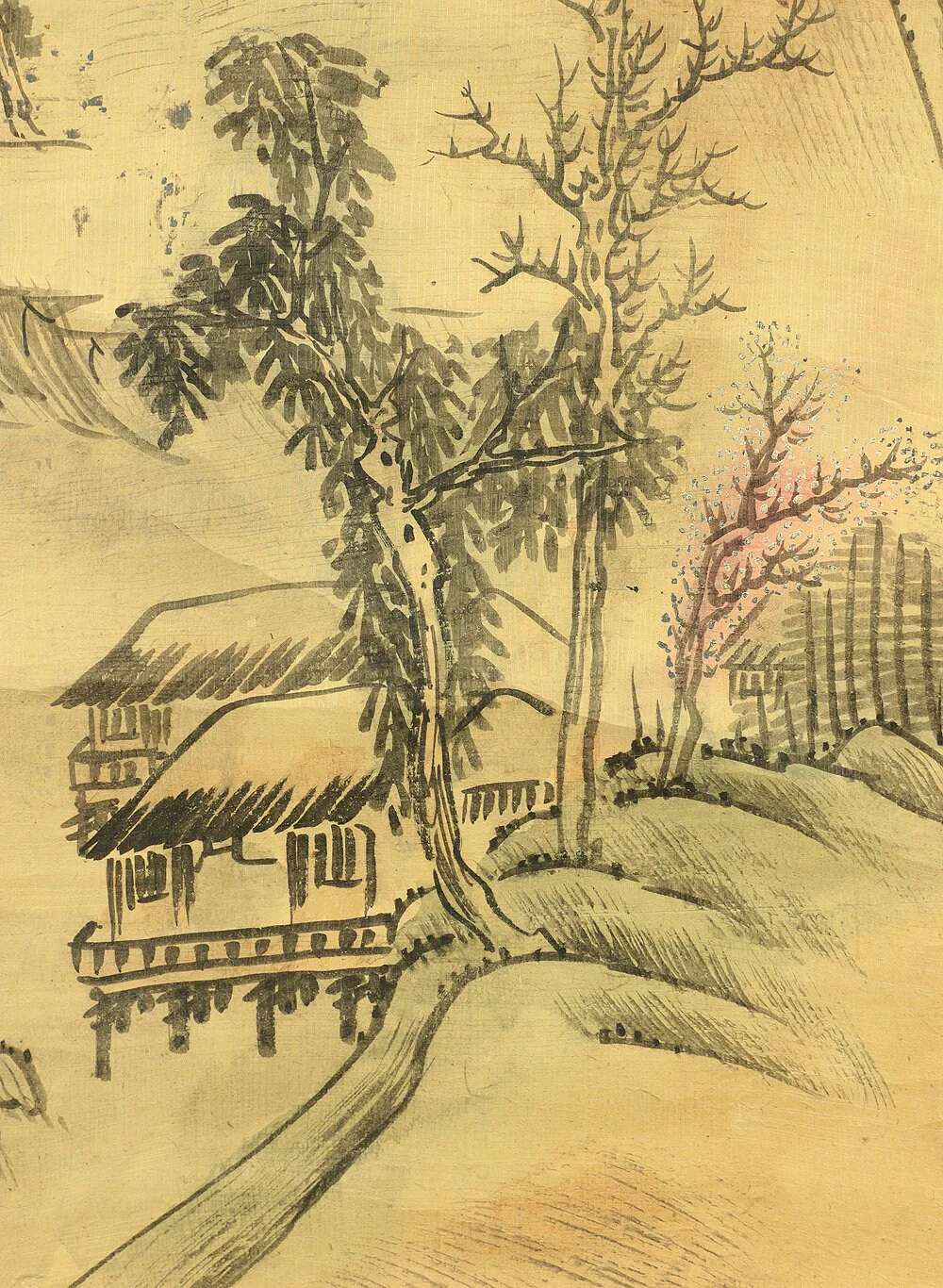 中国 Chinese art kakejiku kakemono wall hanging scroll I874 / Gathering in Arbor Sansui Flower Blooming Spring Landscape painting 張士保 / 张士保 - Image 7