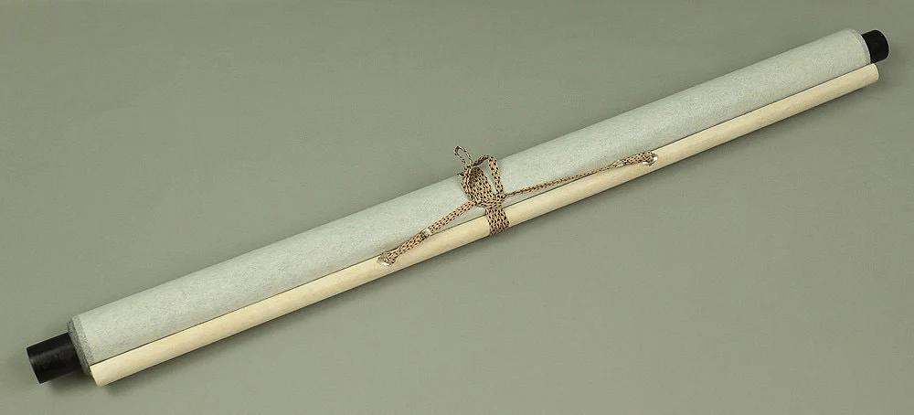 中国 Chinese 拓本 Rubbing print kakejiku kakemono hanging scroll 楓橋夜泊 FUKYO YAHAKU Night Mooring by Maple Bridge / Wall hanging Moon Crow Poem - Image 10