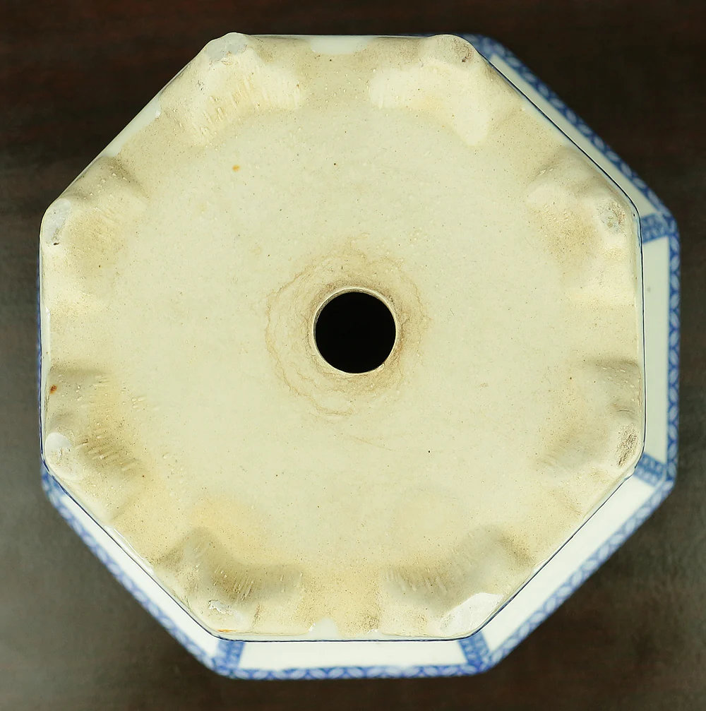 Chinese Sometsuke Rectangle Shikunshi (Four classic plants) Bonsai Pot VA562 - Image 18