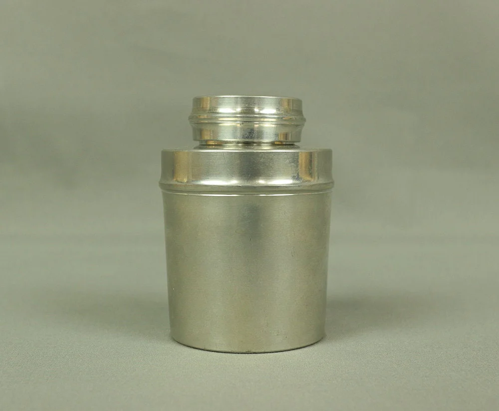 中国 Chinese Tin Tea Caddy 乾茂號造 Tea Ceremony utensil 2.2" x 3.1" 5.5cm x 8cm V269 / Traditional Tea utensils Chaki Oolong tea - Image 5