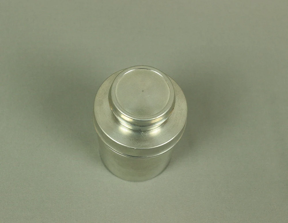 中国 Chinese Tin Tea Caddy 乾茂號造 Tea Ceremony utensil 2.2" x 3.1" 5.5cm x 8cm V269 / Traditional Tea utensils Chaki Oolong tea - Image 6