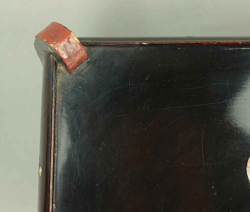 'Chrysanthemum and Butterfly' Inlaid Raden Mother of Pearl Black Lacquer Wooden Incense Burner Stand Flower Stand Bonsai Stand VA306 - Image 19