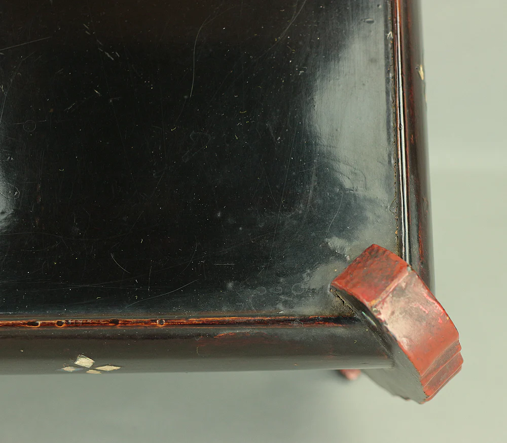 'Chrysanthemum and Butterfly' Inlaid Raden Mother of Pearl Black Lacquer Wooden Incense Burner Stand Flower Stand Bonsai Stand VA306 - Image 21