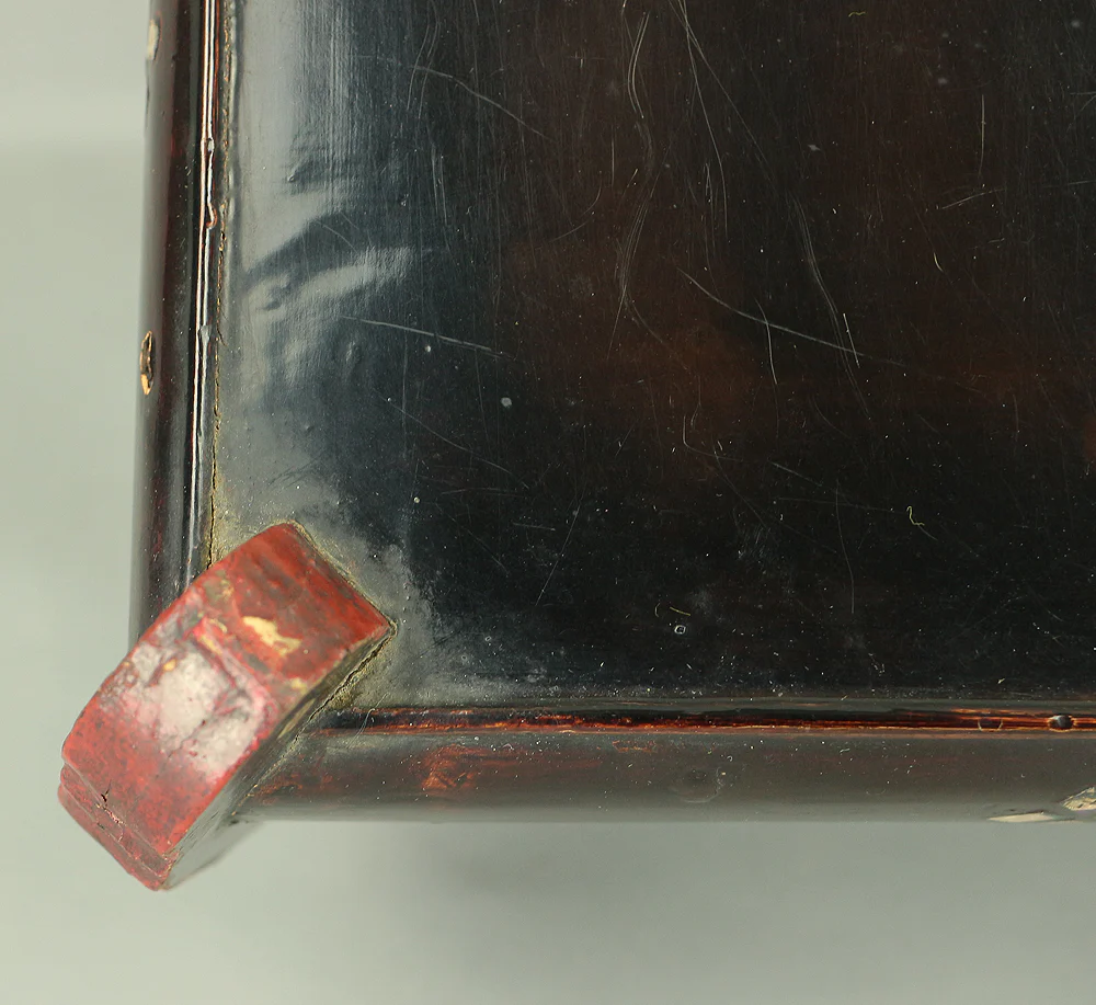 'Chrysanthemum and Butterfly' Inlaid Raden Mother of Pearl Black Lacquer Wooden Incense Burner Stand Flower Stand Bonsai Stand VA306 - Image 22