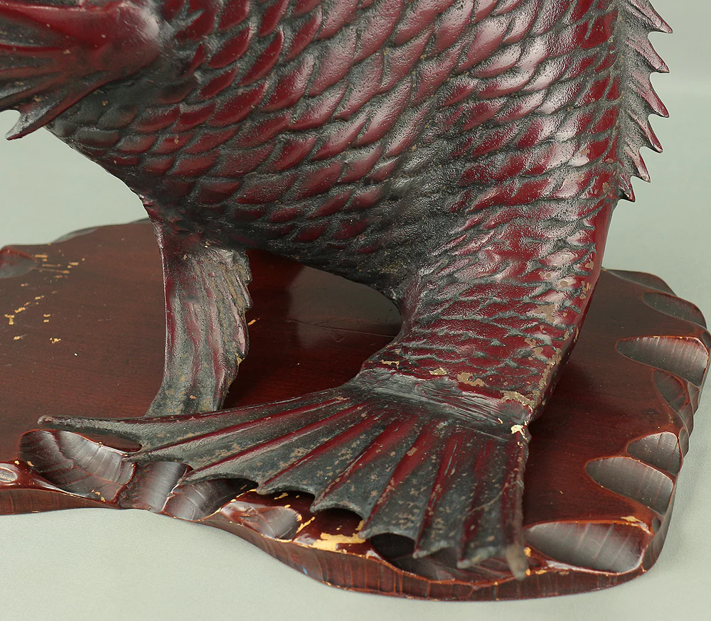 Ebisu and Sea Bream Japanese Iron Okimono Figurine 7.4kg V814 - Image 9