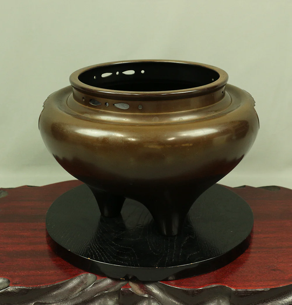 FUROGAMA CHAGAMA Iron Kettle to boil water Copper Brazier, & Electric Heating 100V 410W Weight about 10kg Japanese Tea Ceremony utensil V424 - Image 13