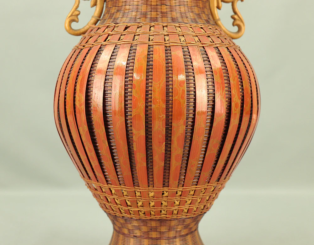 Hanakago - Japanese Bamboo Woven Flower Vase Basket with Box VA581 - Image 11
