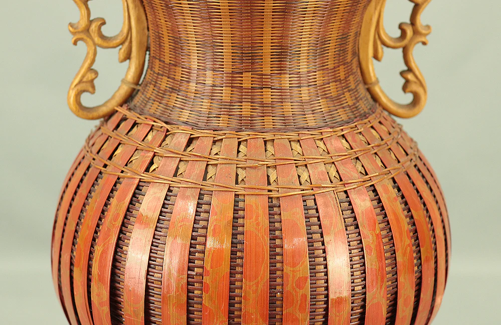 Hanakago - Japanese Bamboo Woven Flower Vase Basket with Box VA581 - Image 12