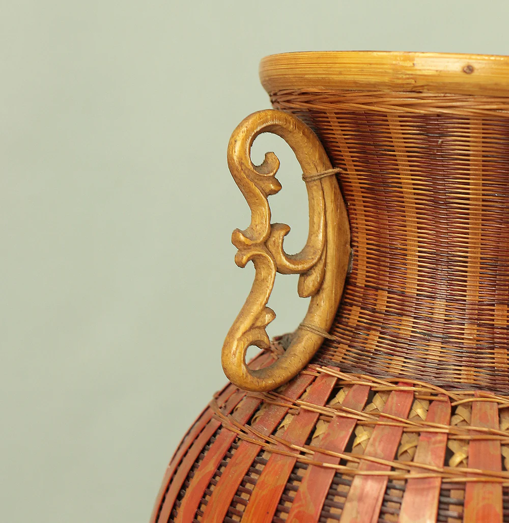 Hanakago - Japanese Bamboo Woven Flower Vase Basket with Box VA581 - Image 7