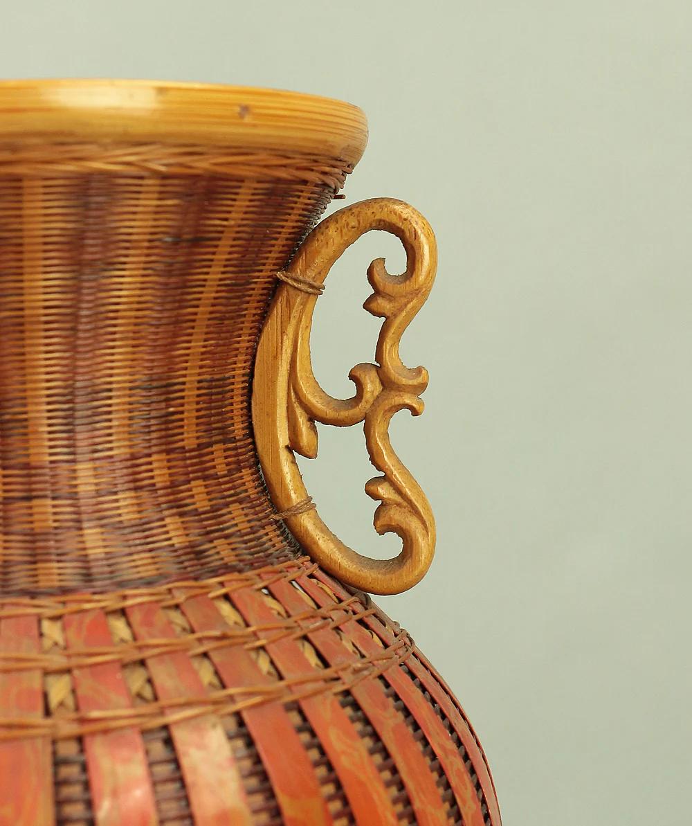 Hanakago - Japanese Bamboo Woven Flower Vase Basket with Box VA581 - Image 8