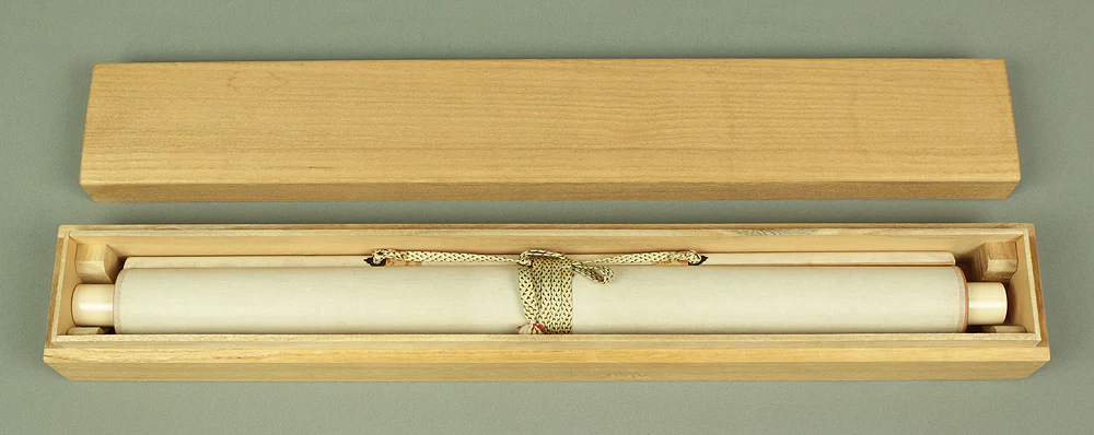 橋本雅邦 HASHIMOTO GAHO Japanese antique art kakejiku kakemono wall hanging scroll / Flying Bee & Peony Flower Silk painting Box 1835~1908 I201 - Image 11