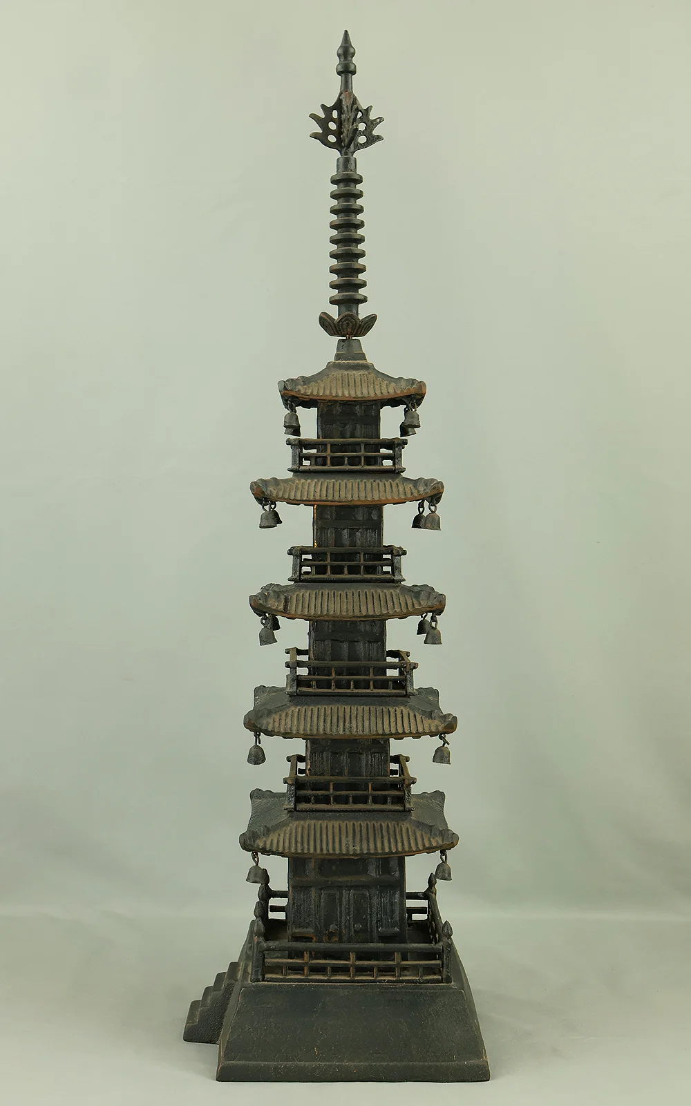 Iron Five Storied Pagoda Ornaments Okimono VA964 - Image 10