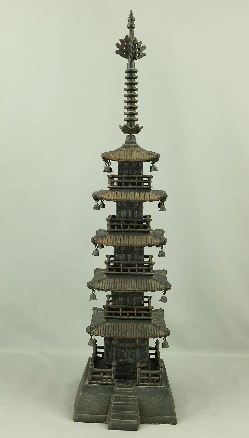 Iron Five Storied Pagoda Ornaments Okimono VA964 - Image 12