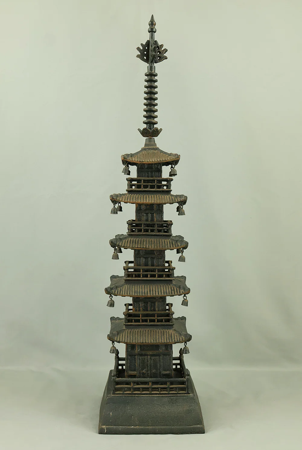 Iron Five Storied Pagoda Ornaments Okimono VA964 - Image 8