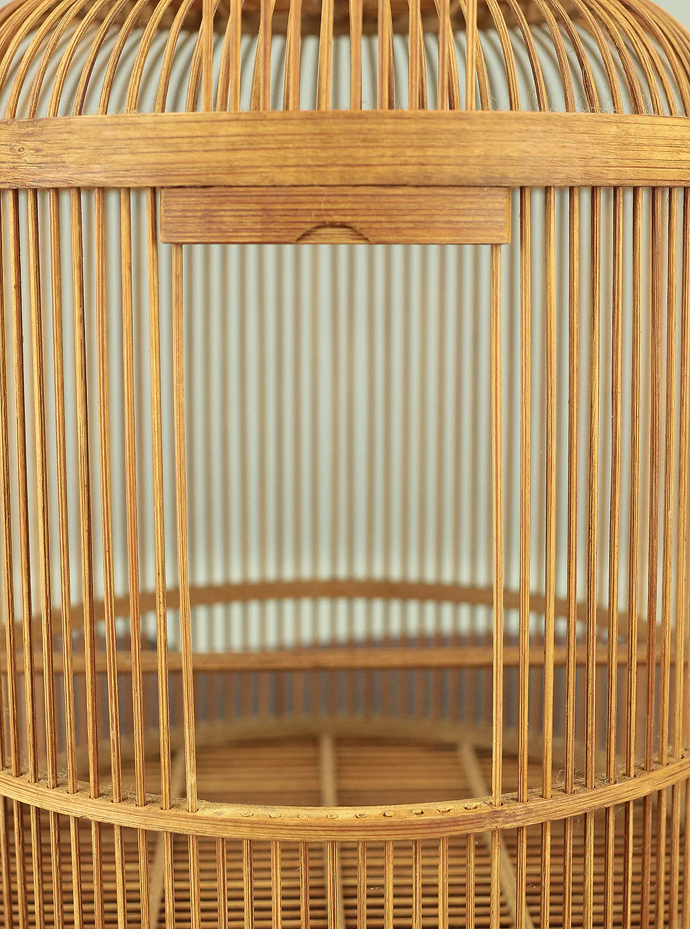 Japanese bamboo craft vintage handmade artisanal birdcage for small bird V733 - Image 12