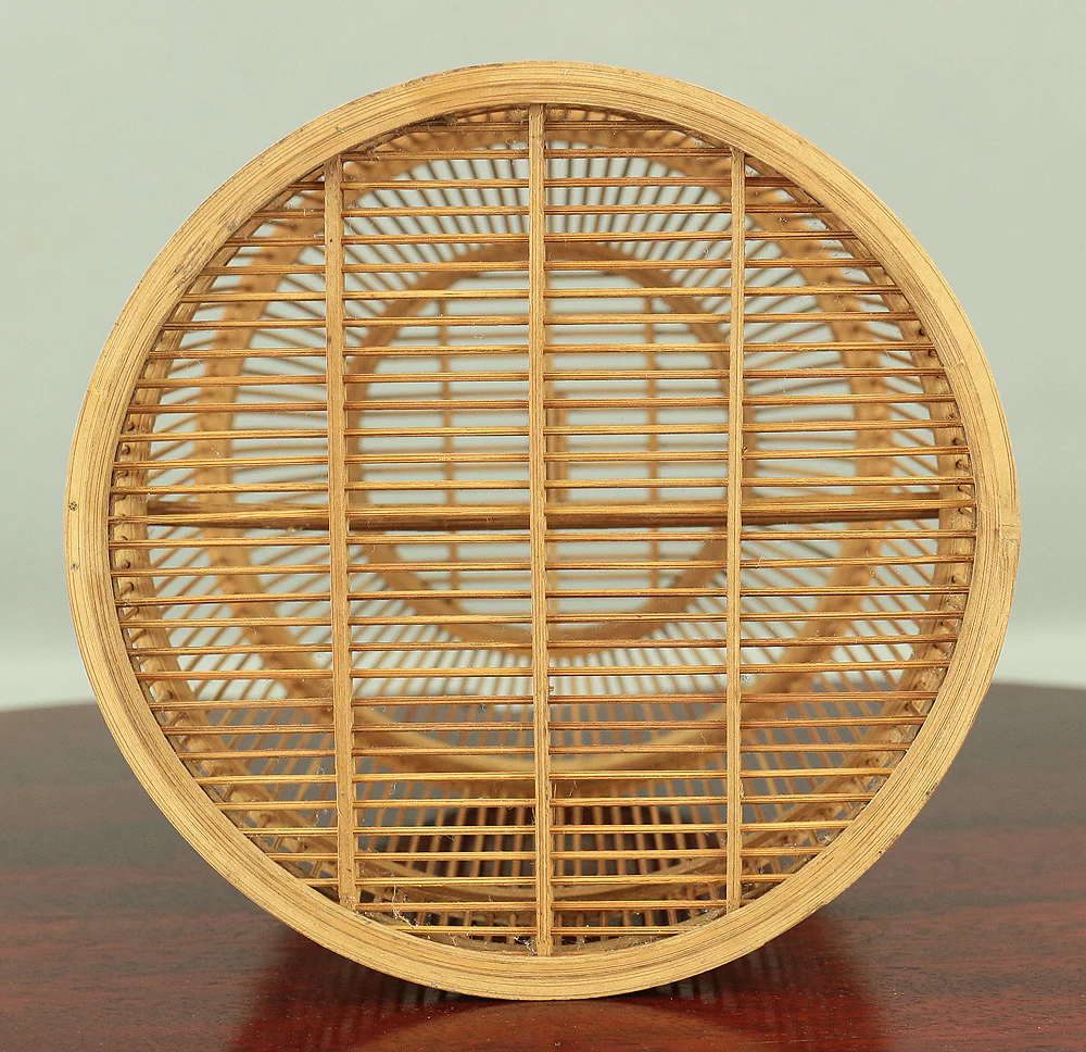 Japanese bamboo craft vintage handmade artisanal birdcage for small bird V733 - Image 26