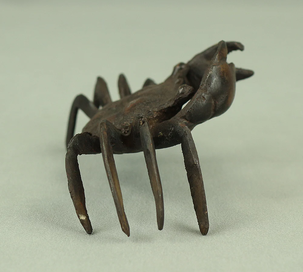 Japanese Bronze Tenpai Okimono Ornaments 'Five Crabs' for Bonsai Suiseki V978 - Image 10