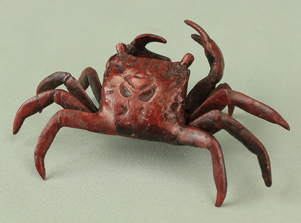 Japanese Bronze Tenpai Okimono Ornaments 'Five Crabs' for Bonsai Suiseki V978 - Image 14