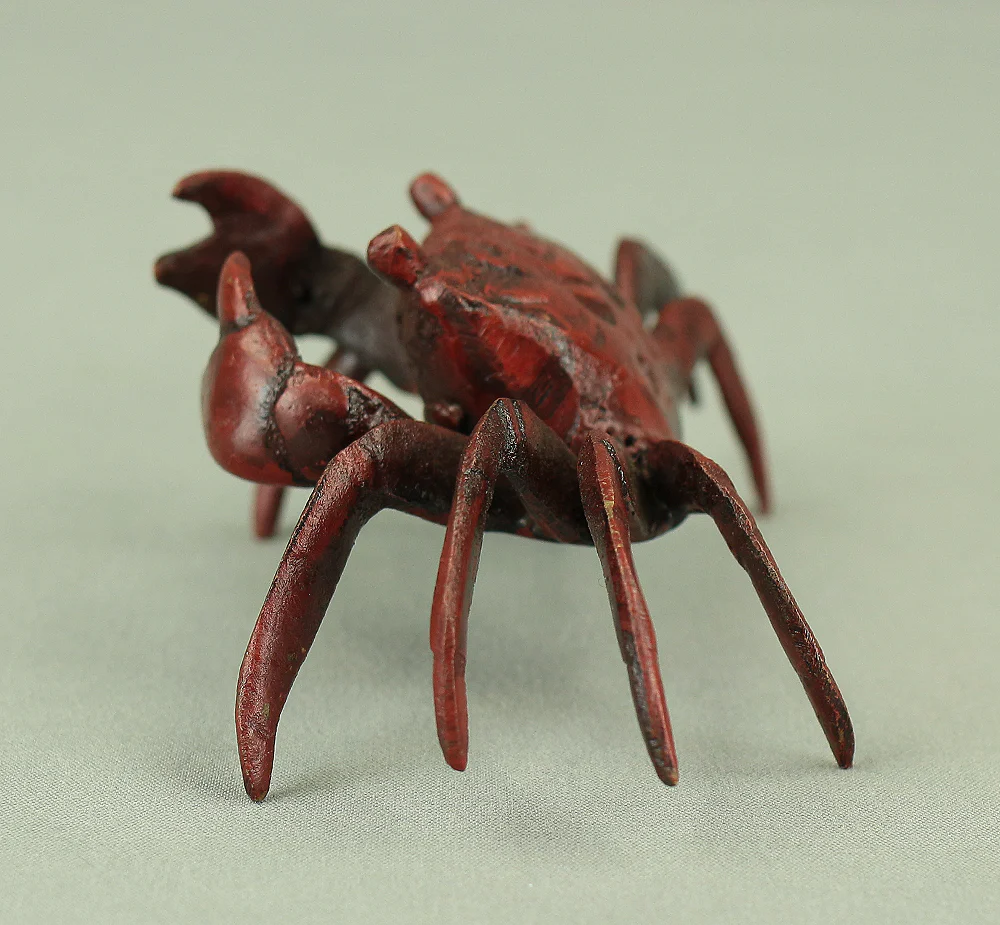 Japanese Bronze Tenpai Okimono Ornaments 'Five Crabs' for Bonsai Suiseki V978 - Image 16