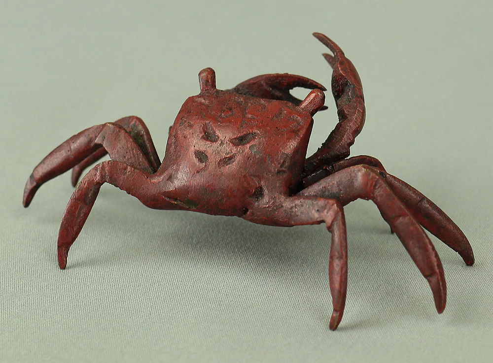 Japanese Bronze Tenpai Okimono Ornaments 'Five Crabs' for Bonsai Suiseki V978 - Image 25