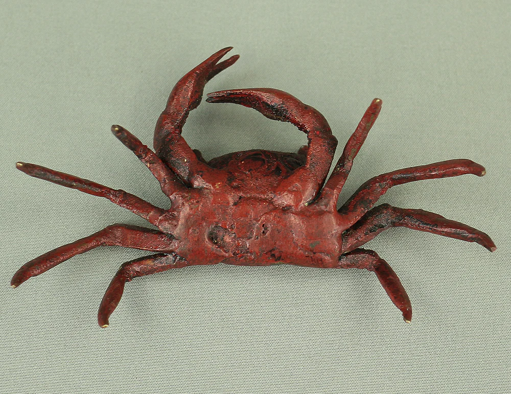 Japanese Bronze Tenpai Okimono Ornaments 'Five Crabs' for Bonsai Suiseki V978 - Image 32