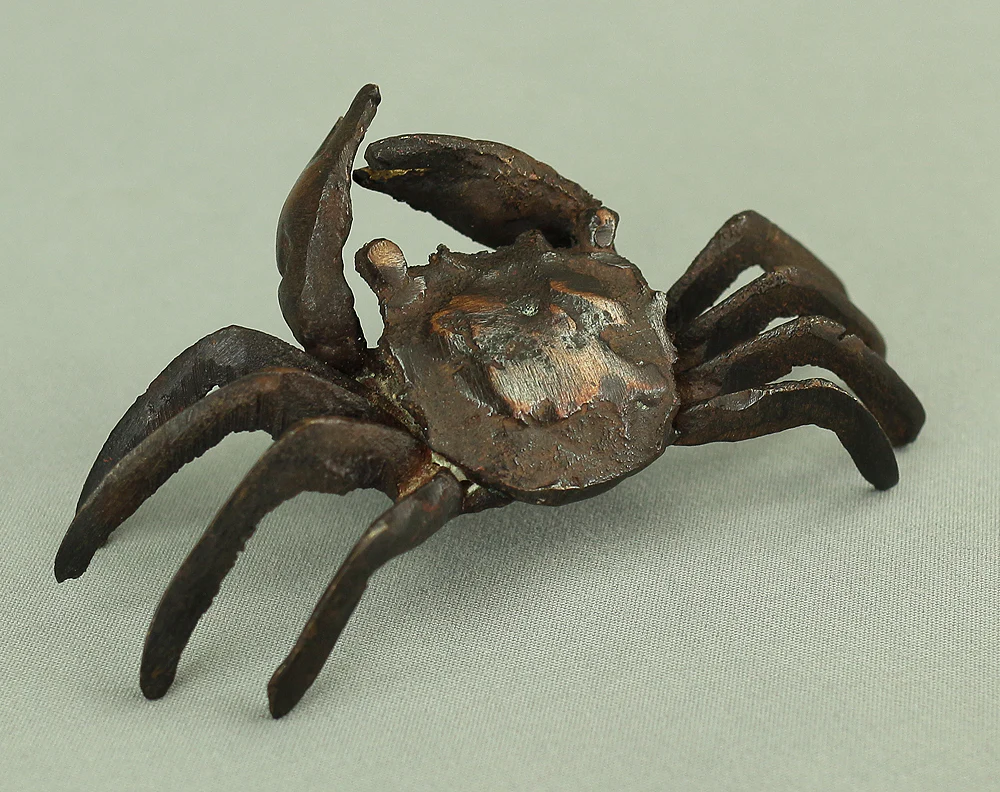 Japanese Bronze Tenpai Okimono Ornaments 'Five Crabs' for Bonsai Suiseki V978 - Image 34