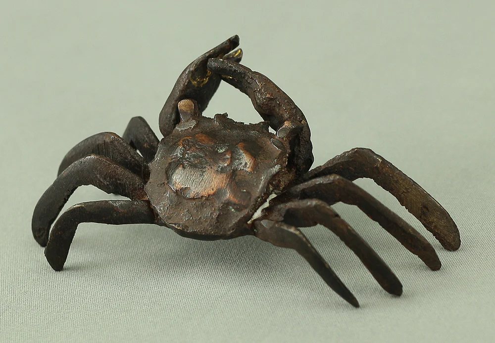 Japanese Bronze Tenpai Okimono Ornaments 'Five Crabs' for Bonsai Suiseki V978 - Image 35