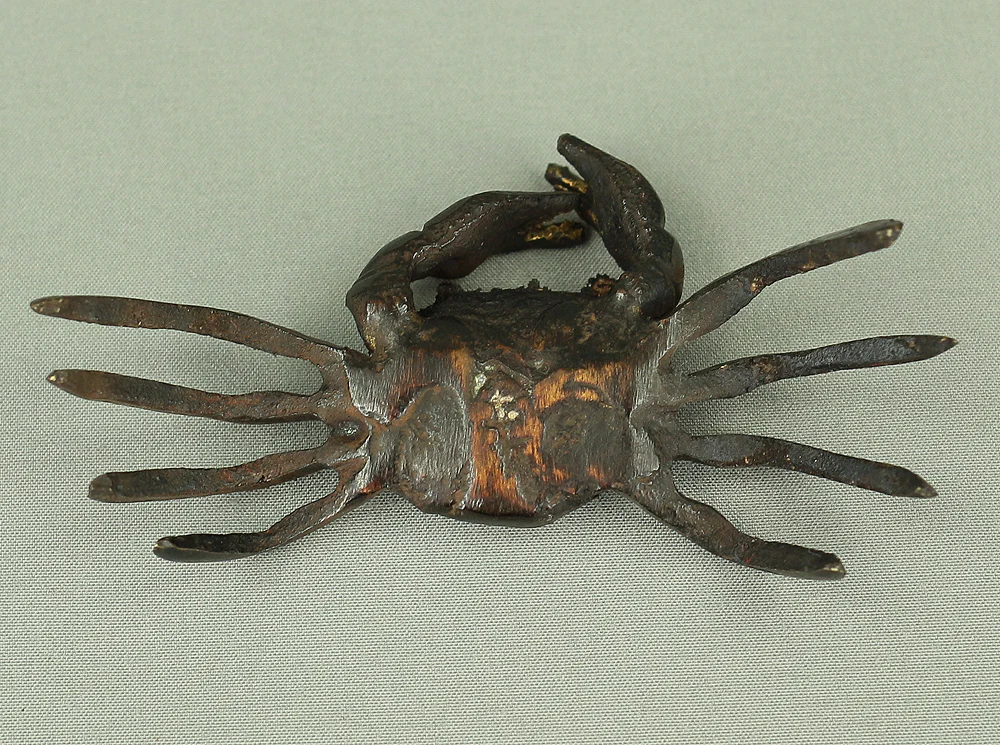 Japanese Bronze Tenpai Okimono Ornaments 'Five Crabs' for Bonsai Suiseki V978 - Image 41