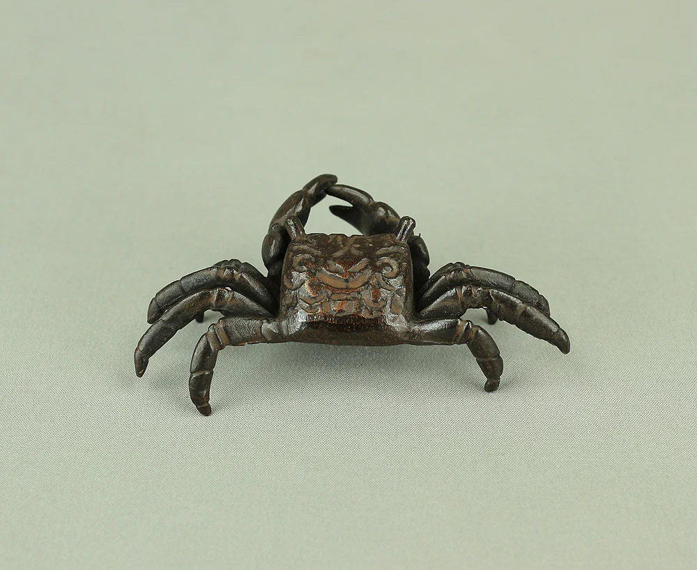 Japanese Bronze Tenpai Okimono Ornaments 'Five Crabs' for Bonsai Suiseki V978 - Image 42