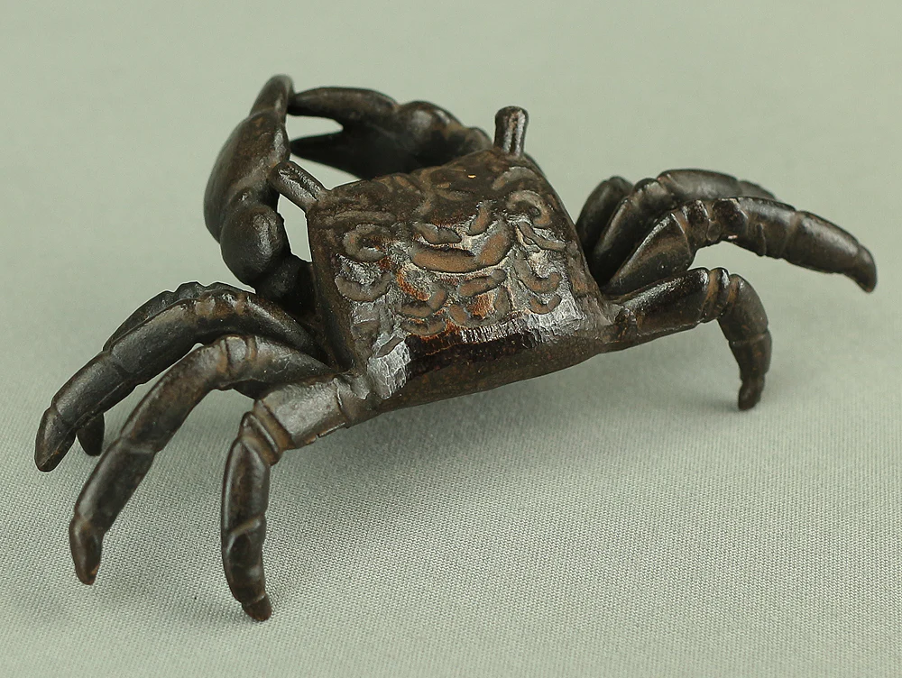 Japanese Bronze Tenpai Okimono Ornaments 'Five Crabs' for Bonsai Suiseki V978 - Image 43