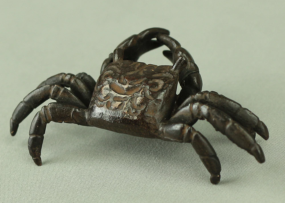 Japanese Bronze Tenpai Okimono Ornaments 'Five Crabs' for Bonsai Suiseki V978 - Image 44