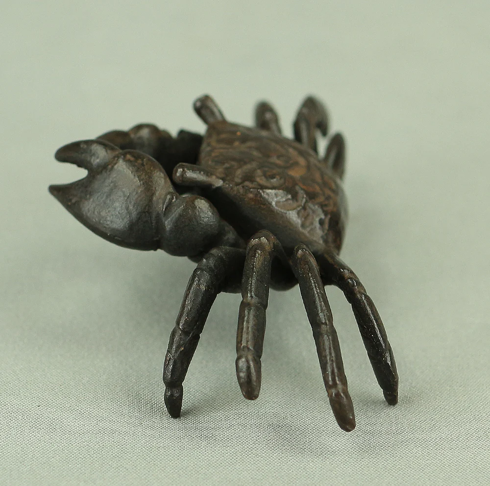 Japanese Bronze Tenpai Okimono Ornaments 'Five Crabs' for Bonsai Suiseki V978 - Image 45