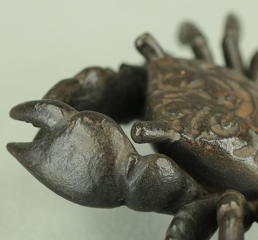 Japanese Bronze Tenpai Okimono Ornaments 'Five Crabs' for Bonsai Suiseki V978 - Image 46