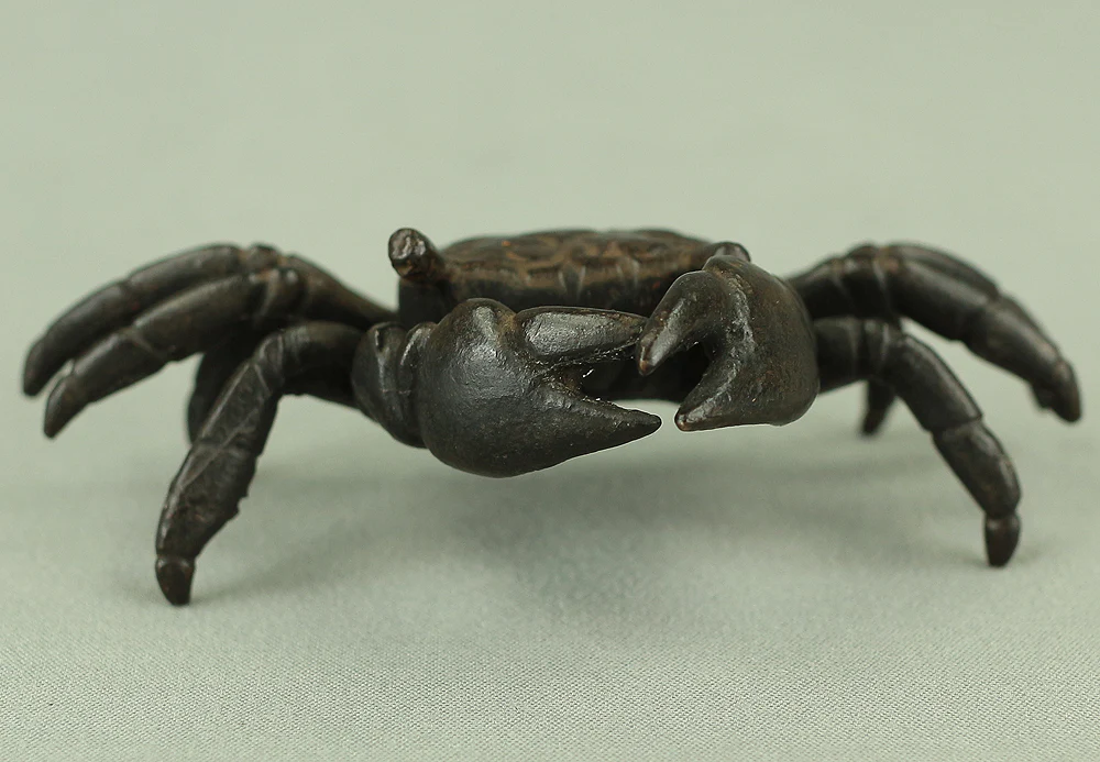 Japanese Bronze Tenpai Okimono Ornaments 'Five Crabs' for Bonsai Suiseki V978 - Image 47