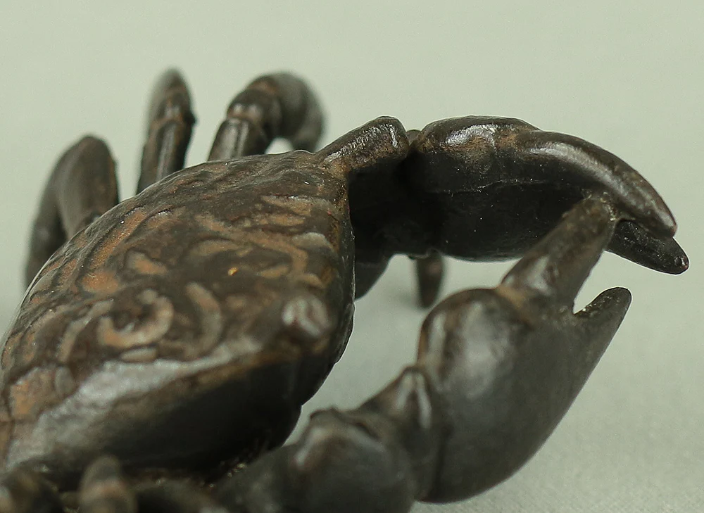 Japanese Bronze Tenpai Okimono Ornaments 'Five Crabs' for Bonsai Suiseki V978 - Image 50