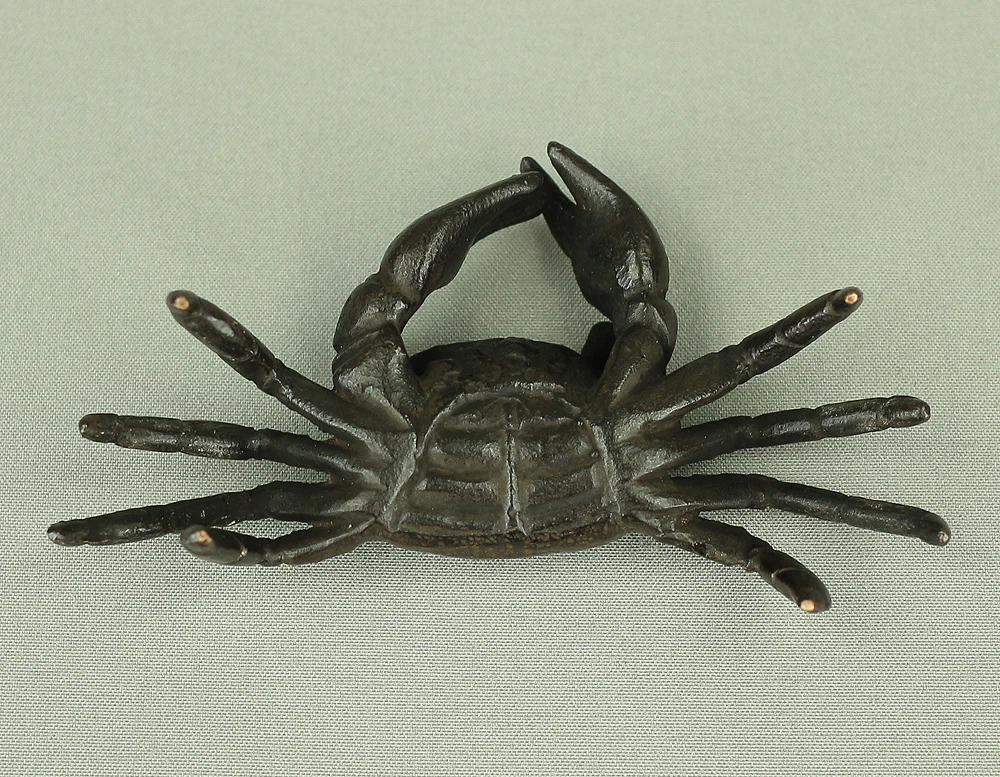 Japanese Bronze Tenpai Okimono Ornaments 'Five Crabs' for Bonsai Suiseki V978 - Image 51